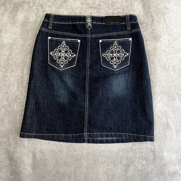 Baccini Dresses & Skirts - Baccini Women's 6 Affliction Style Denim Skirt Y2K Alt Grunge